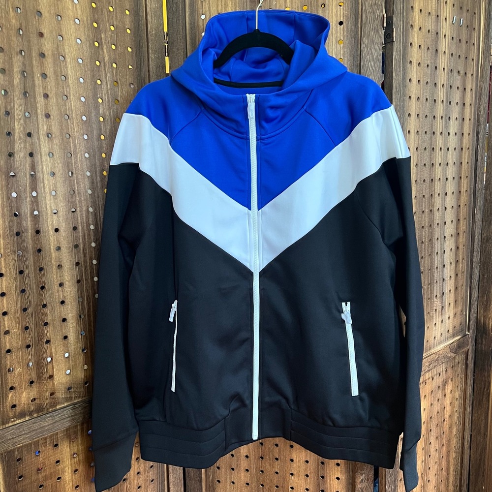 Rag & Bone Color Block Hoodie Men's XL black blue white new with tags